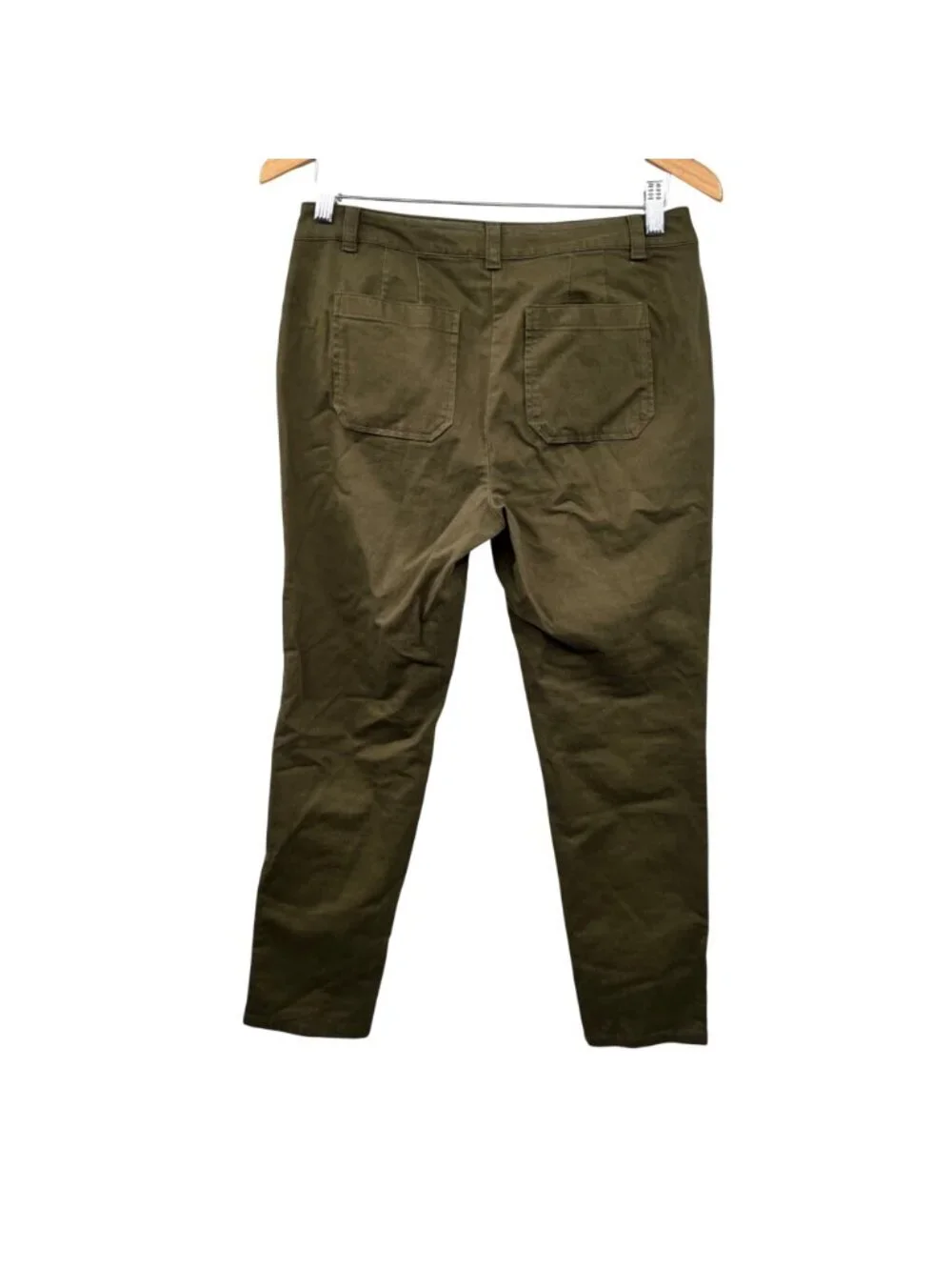 Talbots Womens Ankle Pants High Rise Green Size 6P Pockets